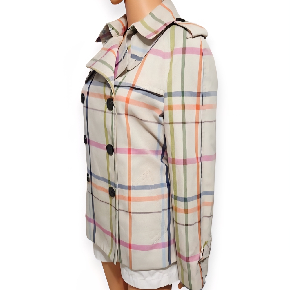 Coach Multicolor Plaid Trench Coat - Picture 9 of 14